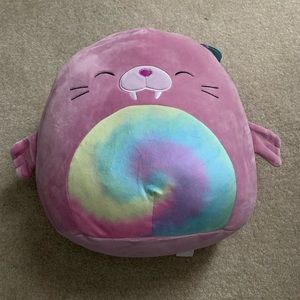 new with tags - 11” squishmallow Rou pink rainbow tie dye walrus